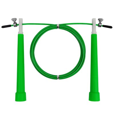Швидкісна скакалка EasyFit Speed Cable Rope 3 м зі стальним тросом зелена 1425 фото
