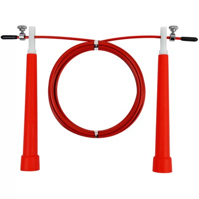Швидкісна скакалка EasyFit Speed Cable Rope 3 м зі стальним тросом червона 1426 фото