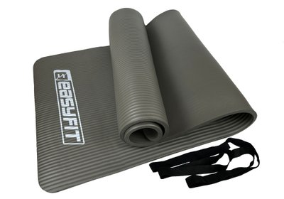 Килимок для фітнесу та йоги EasyFit NBR 10 мм Сірий 1097 фото