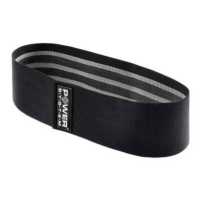 Тканева гумка для фітнесу та спорту Power System PS-4093 Booty Band LVL 3 Black/Grey (d_94 см. навантаження 6-12кг.) 1411784020 фото