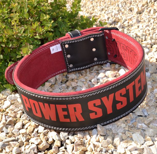 Пояс для важкої атлетики Power System PS-3830 Beast шкіряний Black/Red L 1856797287 фото