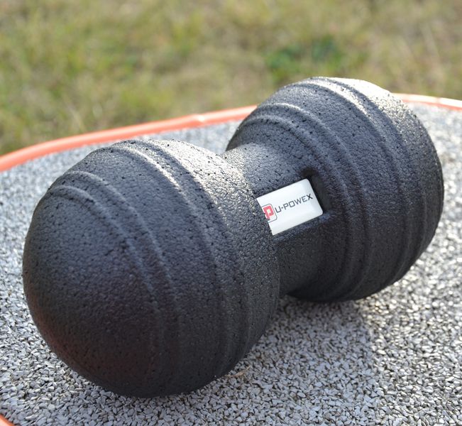 Масажний м'яч подвійний U-POWEX Epp foam peanut ball (d12*24cm.) Black 1969725208 фото