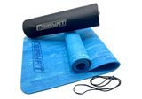 Килимок для йоги та фітнеса EasyFit PER Premium Mat 8 мм синій + Чохол 1138 фото
