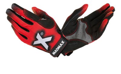 Рукавички для фітнесу MadMax MXG-101 X Gloves Black/Grey/Red XL 1925919655 фото