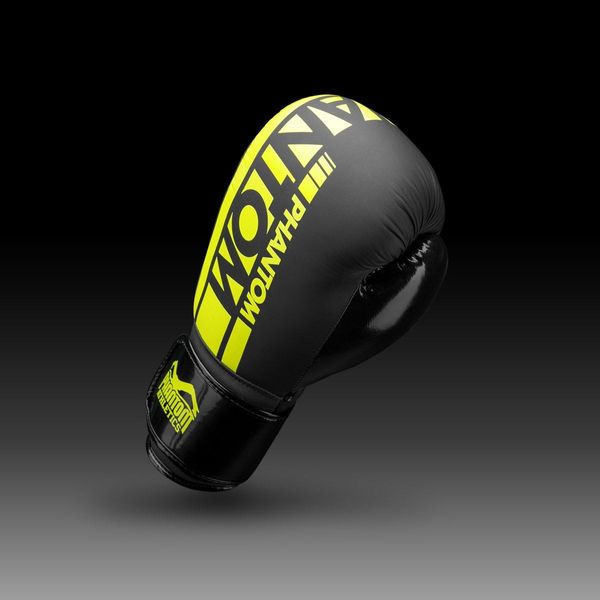 Боксерські рукавиці Phantom APEX Elastic Neon Black/Yellow 16 унцій 2033503007 фото
