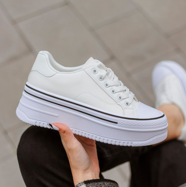 Кеди Simplemove Platform Leather White