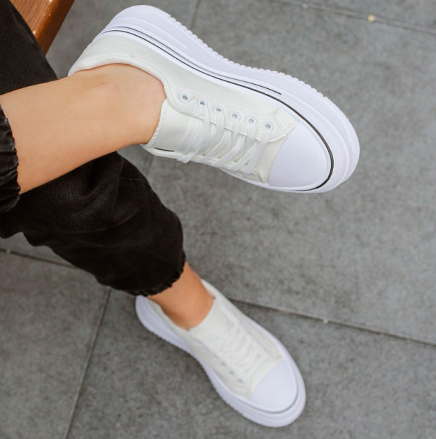 Кеди Simplemove Platform Leather White