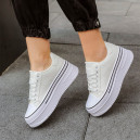 Кеди Simplemove Platform Leather White